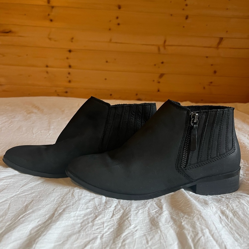 Black Aldo Moto Boots, size 7.
